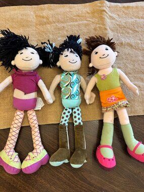 Set of 3 Groovy Girls Dolls Kinzey Oki Tomiko Vintage Manhattan Toys